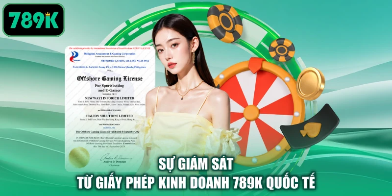 Sự giám sát từ giấy phép kinh doanh 789K quốc tế